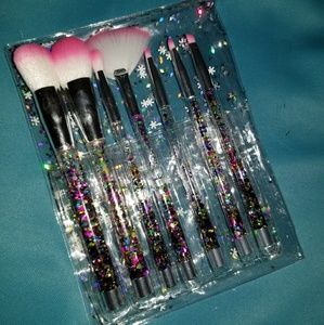 Glitter make up brush set
